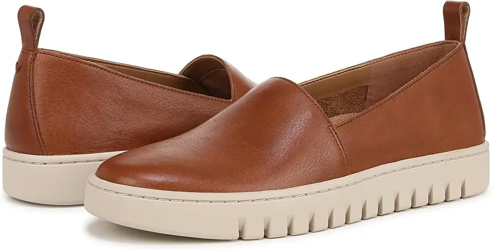 Vionic Women's Uptown A-line, Tan Brown Leather, Size 10